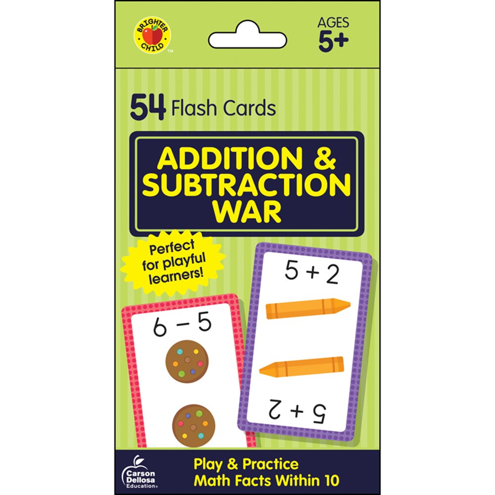 Addition & Subtraction War Flash Cards - CD-734083 | Carson Dellosa Education | Flash Cards