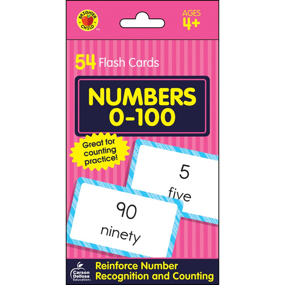 Numbers 0-100 Flash Cards - CD-734086 | Carson Dellosa Education | Flash Cards