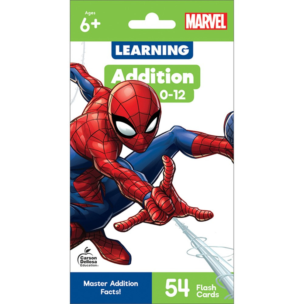 Spider-Man Addition 0-12 Flash Cards, Grade 1-3 - CD-734095 | Carson Dellosa Education | Flash Cards