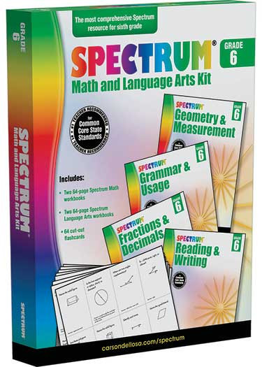 CD-746005 - Gr 6 Spectrum Math And Language Arts Kit in Cross-curriculum Resources