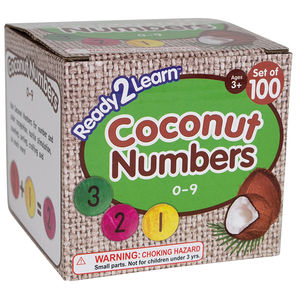 Coconut Numbers - Small - 0-9 - Set of 100 - CE-10006 | Learning Advantage | Numeration