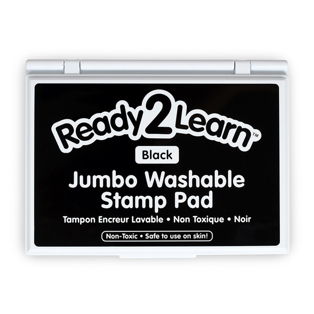 Jumbo Washable Stamp Pad - Black - 6.2L x 4.1"W - CE-10030 | Learning Advantage | Stamps & Stamp Pads"
