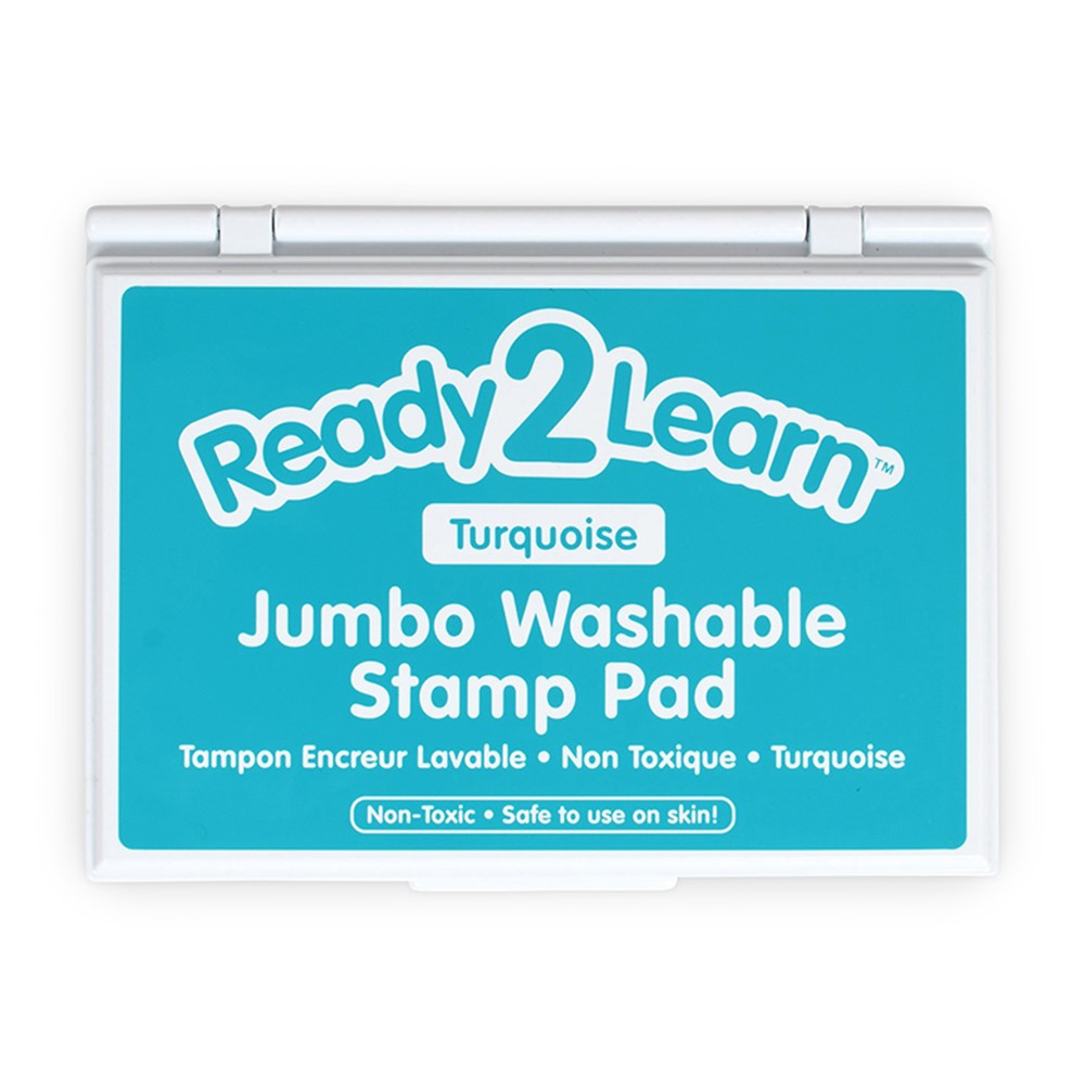 Jumbo Washable Stamp Pad, Turquoise - CE-10038 | Learning Advantage | Stamps & Stamp Pads