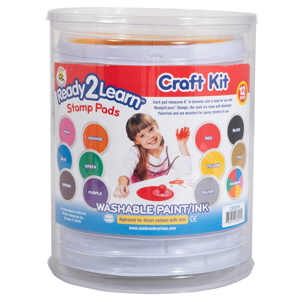 CE-6614 - Jumbo Circular Washable Pads Craft Kit in Paint