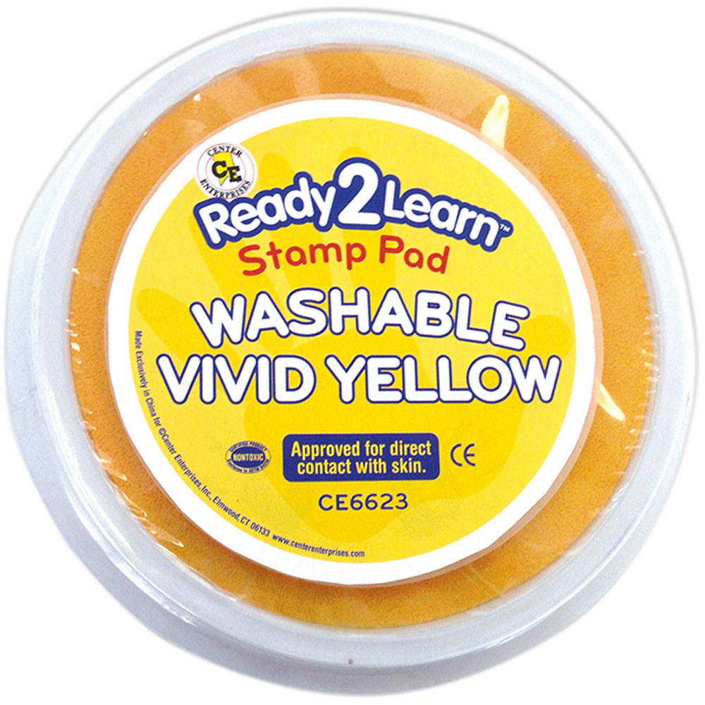 CE-6623 - Jumbo Circ Wash Stamp Pad Vivid Ylw in Stamps & Stamp Pads