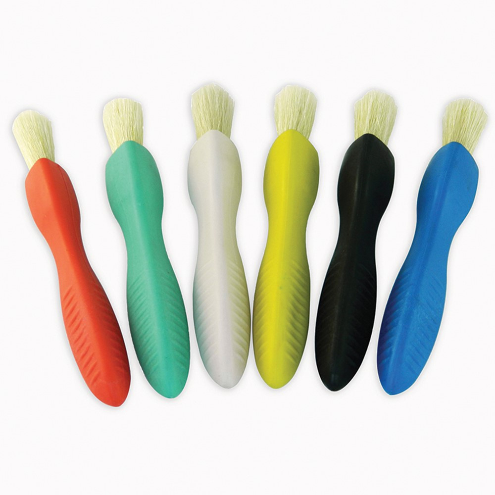 CE-6675 - Ready2learn Easy Grip Paint Brushes Six No18 Brushes In 6 Colors in Paint Brushes