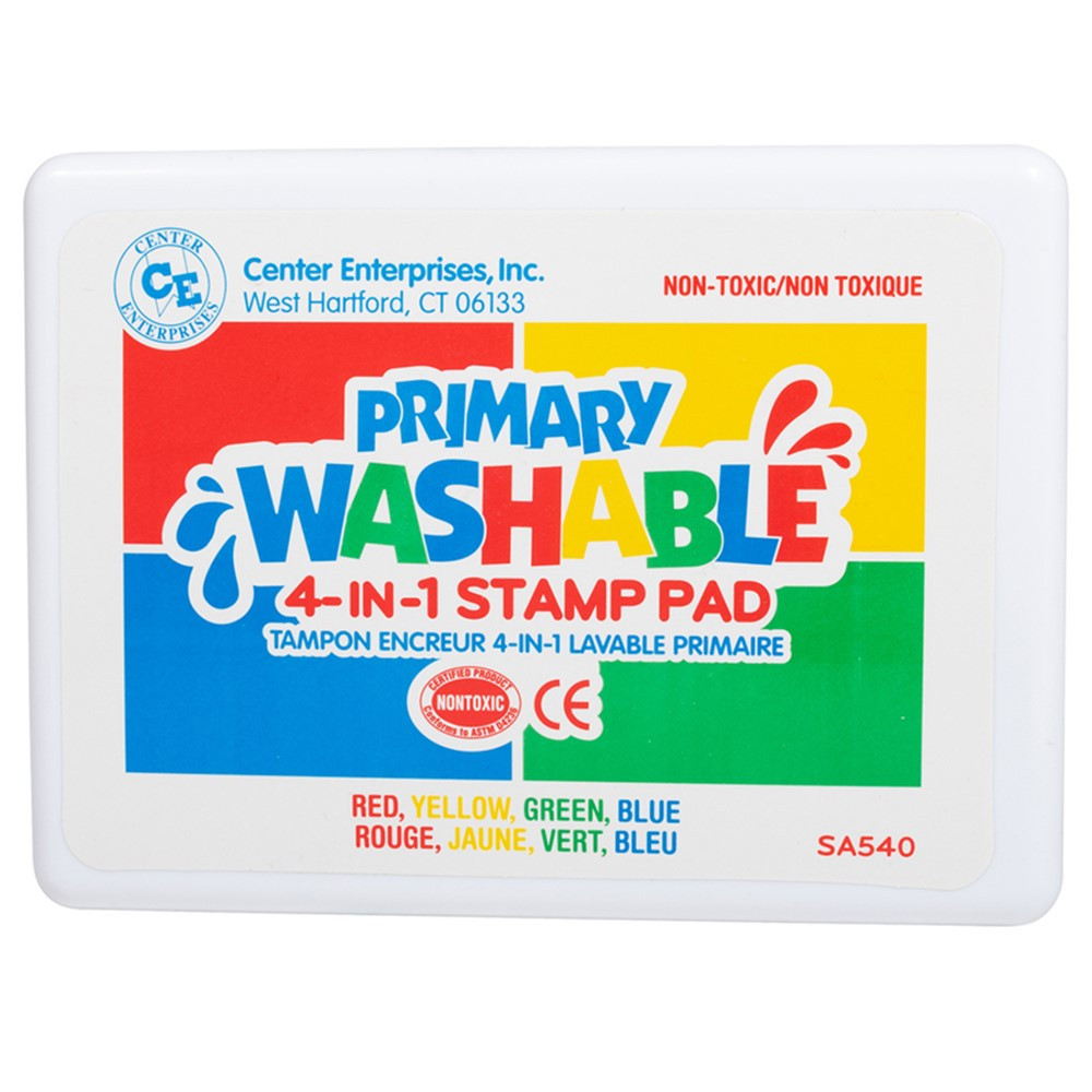 CE-SA540 - Stamp Pad Primary Washable Red Blue Yellow Green in Stamps & Stamp Pads