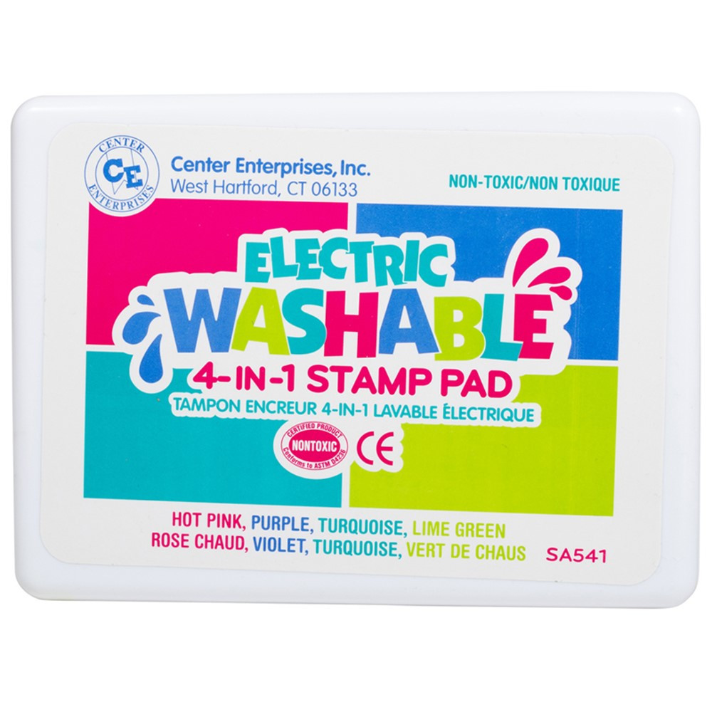 CE-SA541 - Stamp Pad Electrimc Washable Hot Pink Purple Turq Lime Green in Stamps & Stamp Pads