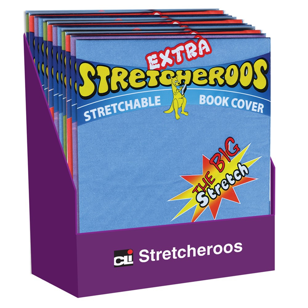 Extra Stretcheroos Bookcovers, Assorted Colors, Set of 36 - CHL34516ST | Charles Leonard | Desk Accessories