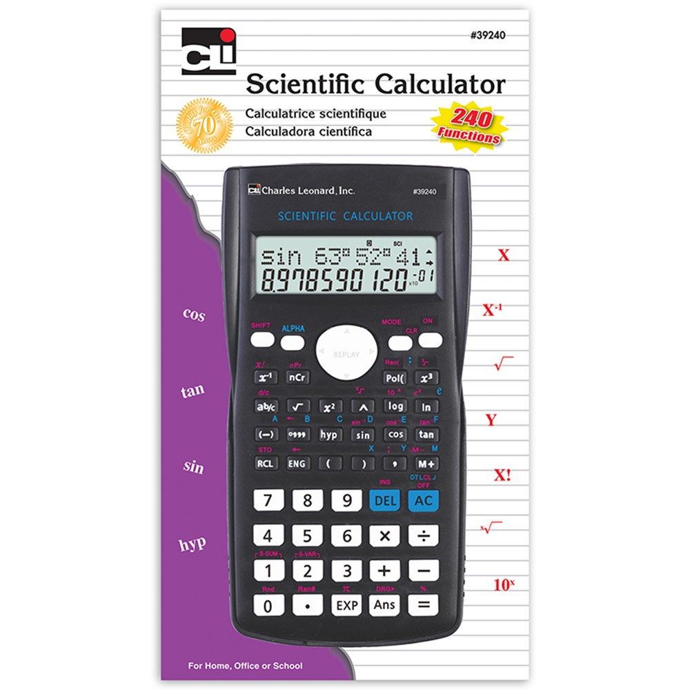 Scientific Calculator, 12 Digit, 240 Functions - CHL39240 | Charles Leonard | Calculators