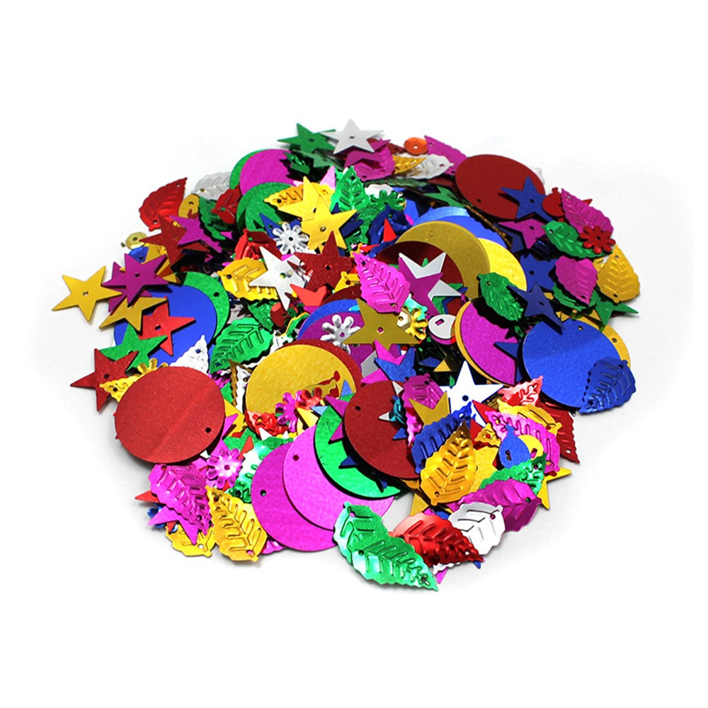CHL40425 - Glittering Sequins W Spangles 4Oz Resealable Bag in Art & Craft Kits