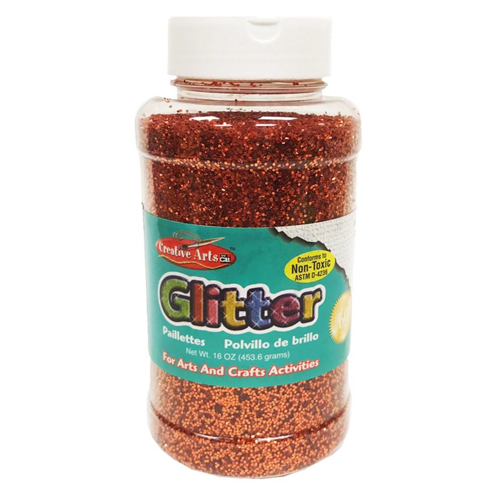 CHL41165 - Creative Arts Glitter 1Lb Can Orng in Glitter