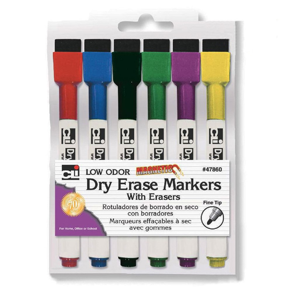 CHL47860 - Magnetic Dry Erase Markers W Eraser in Markers