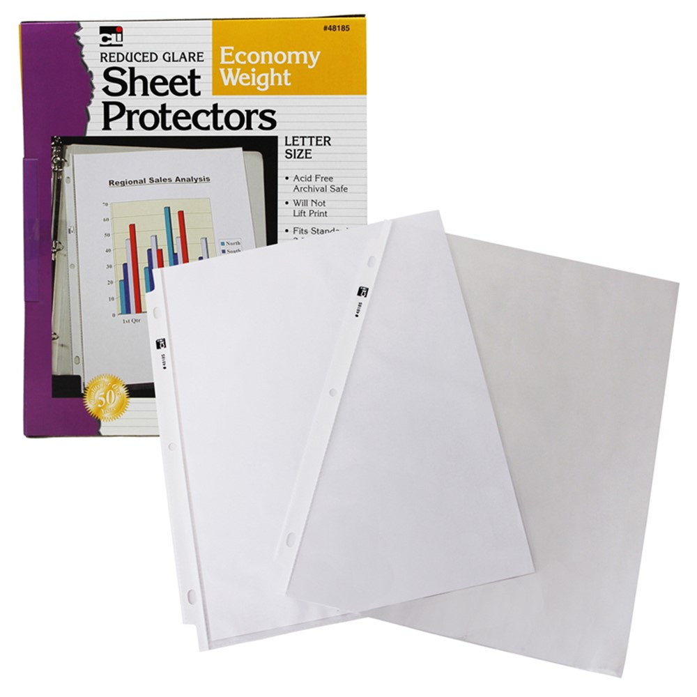 CHL48185 - Top Loading Sht Protectors Reduced Glare in Sheet Protectors