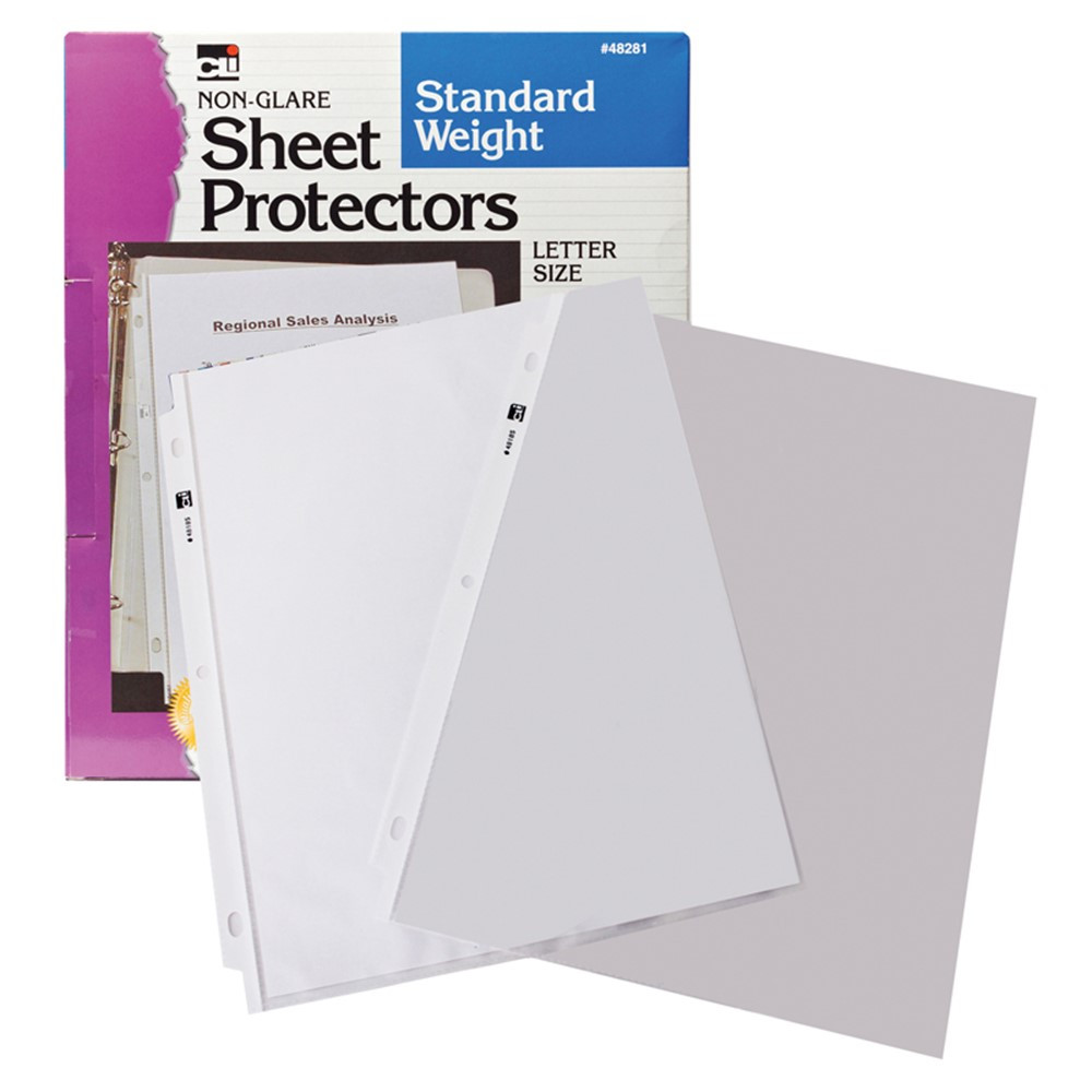 CHL48281 - Sheet Protectors Non Glare 10/Box in Sheet Protectors