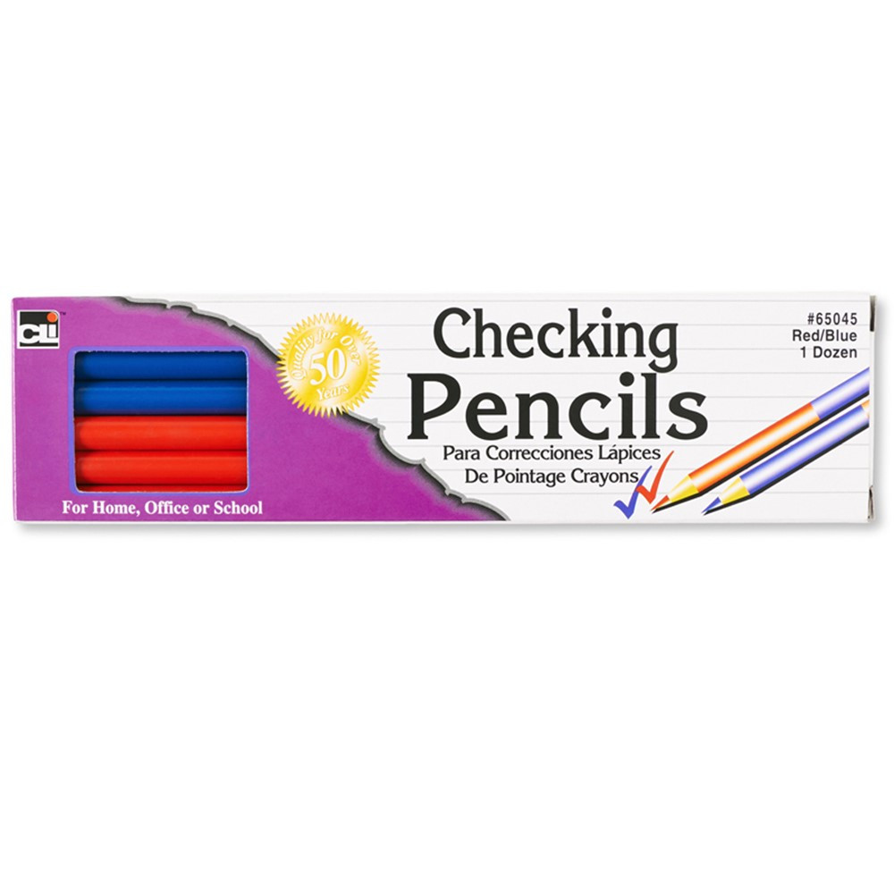CHL65045 - Checking Pencils 12/Pk Red & Blue in Pencils & Accessories