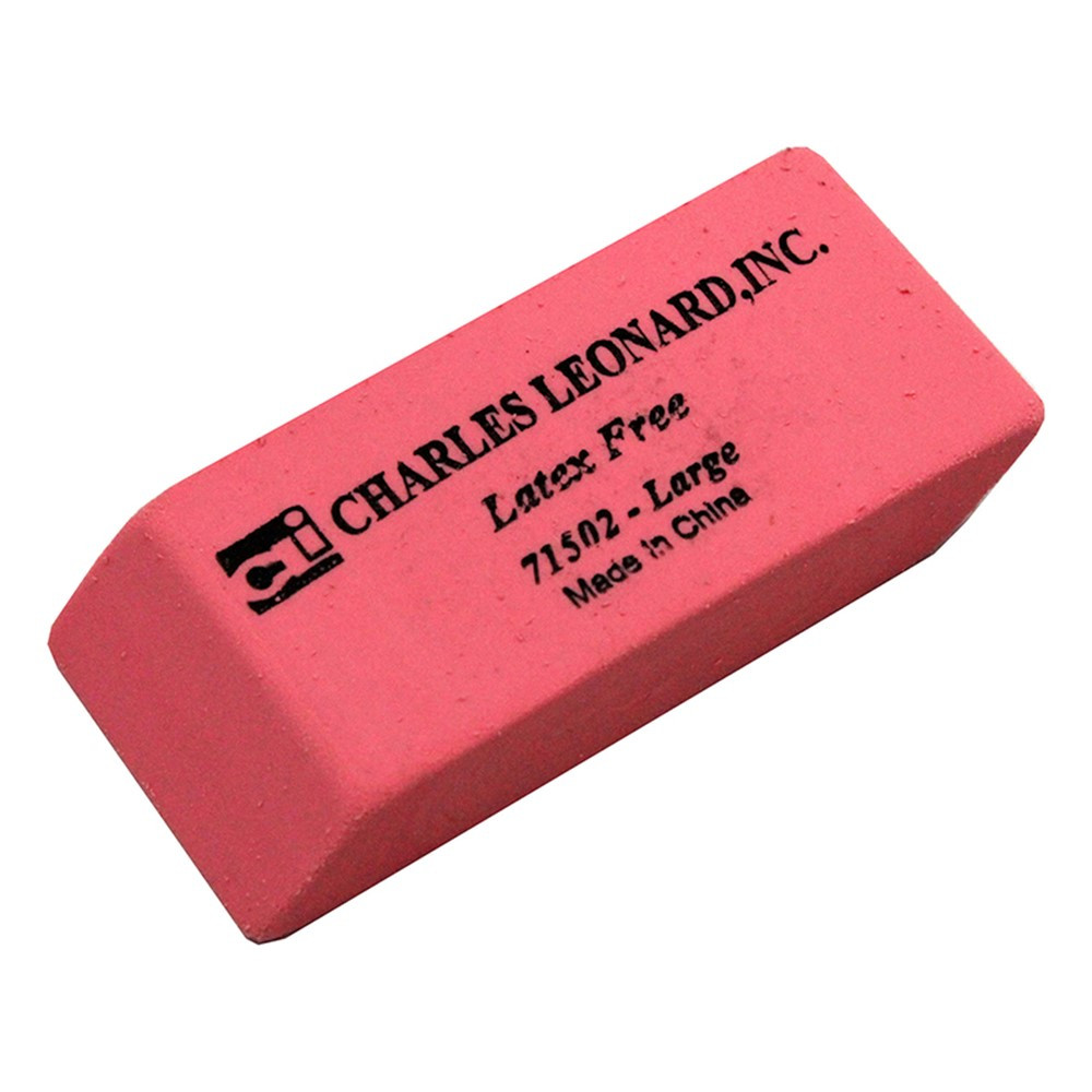 CHL71502 - 12/Bx Synthetic Pink Wedge Erasers Large in Erasers