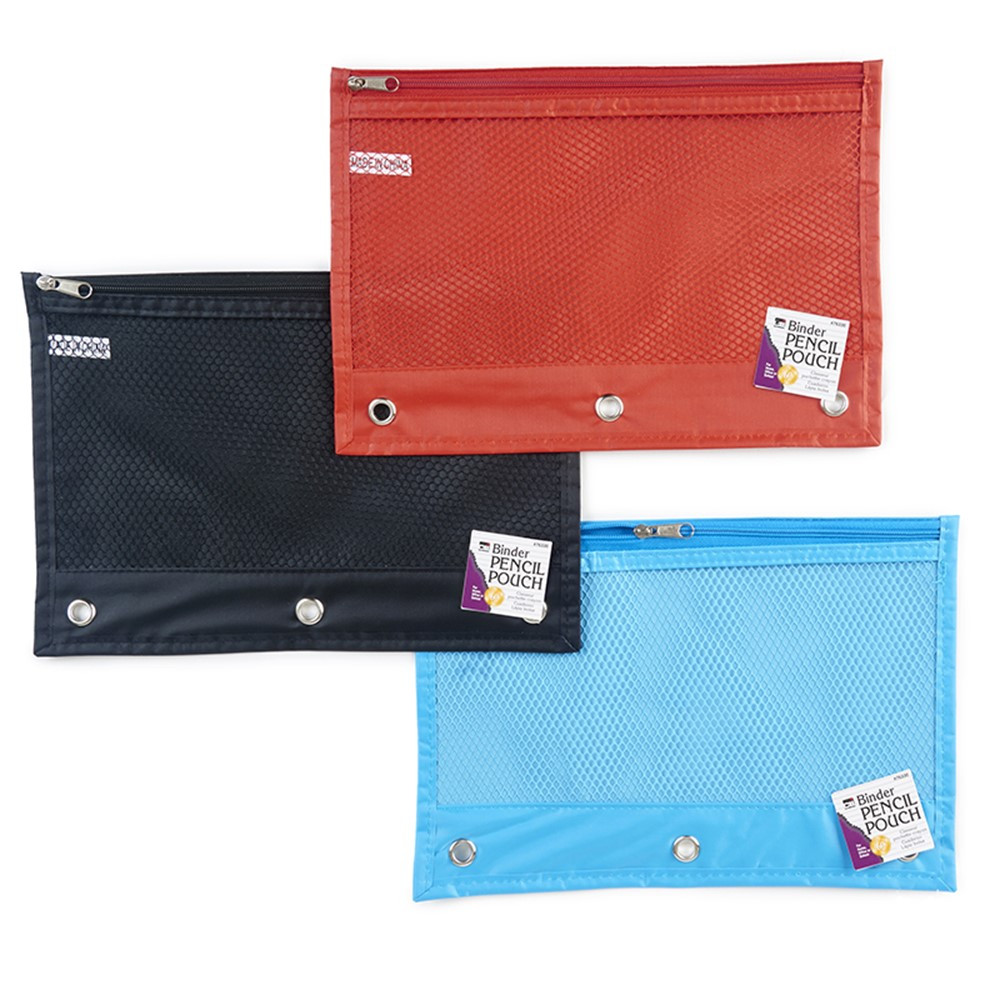 Pencil Pouch, Assorted Colors, Set of 24 - CHL76330ST | Charles Leonard | Pencils & Accessories