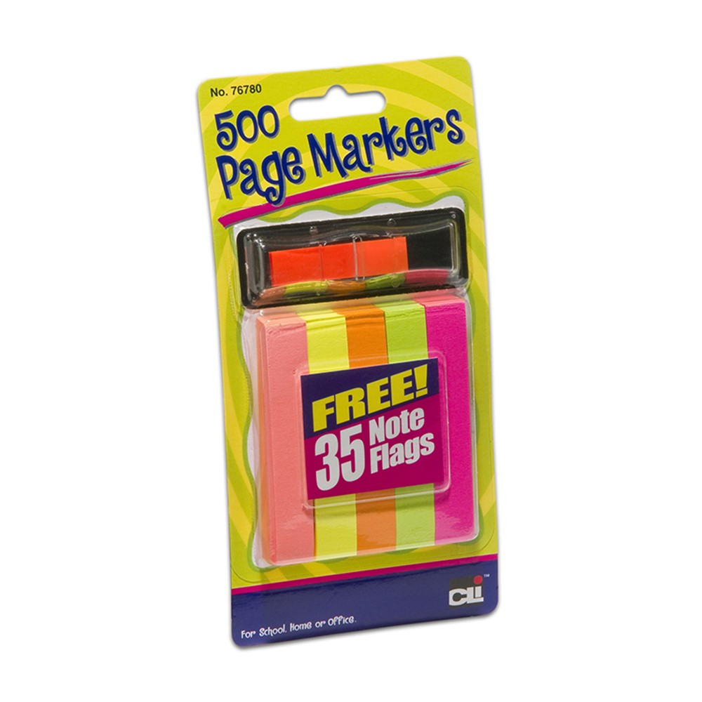 CHL76780ST - Page Markers 500 W/ 35 Note Flags 12/Shelf Tray in Post It & Self-stick Notes