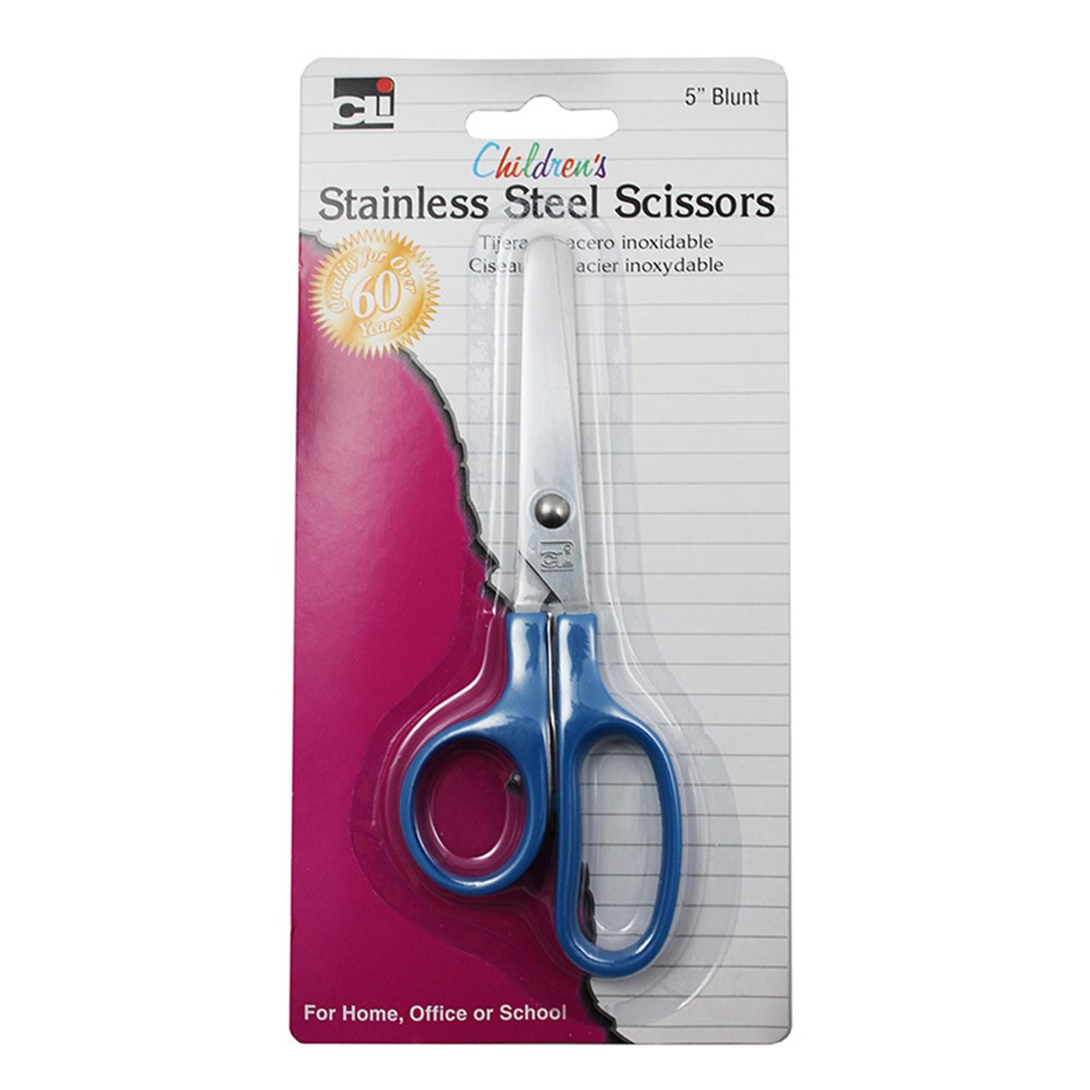 CHL80510 - Scissors Childrens 5In Blunt Stainless Steel Asst Colors in Scissors