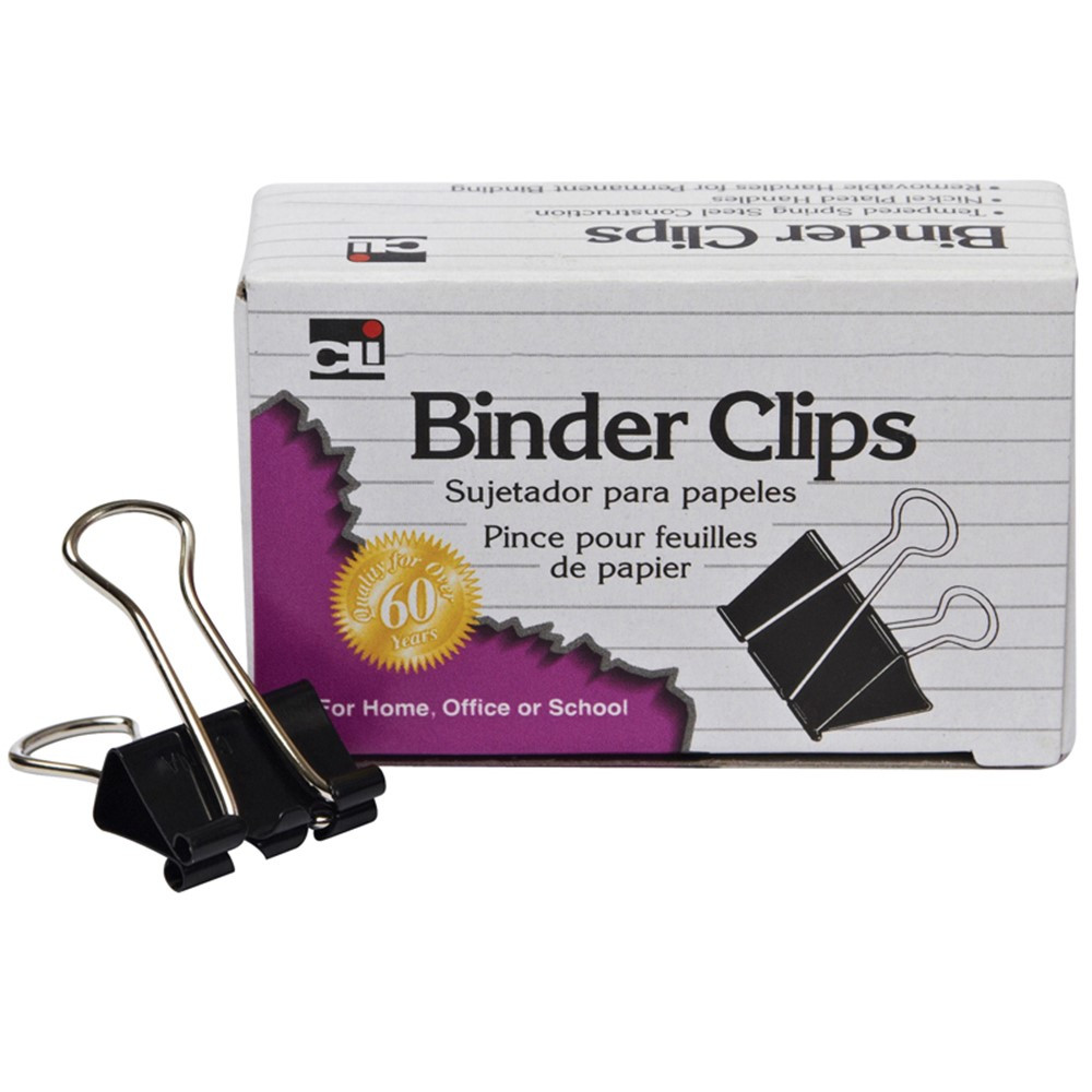 CHLBC05 - Binder Clips 12Ct 5/8In Medium Capacity 1 1/4In Wide in Clips