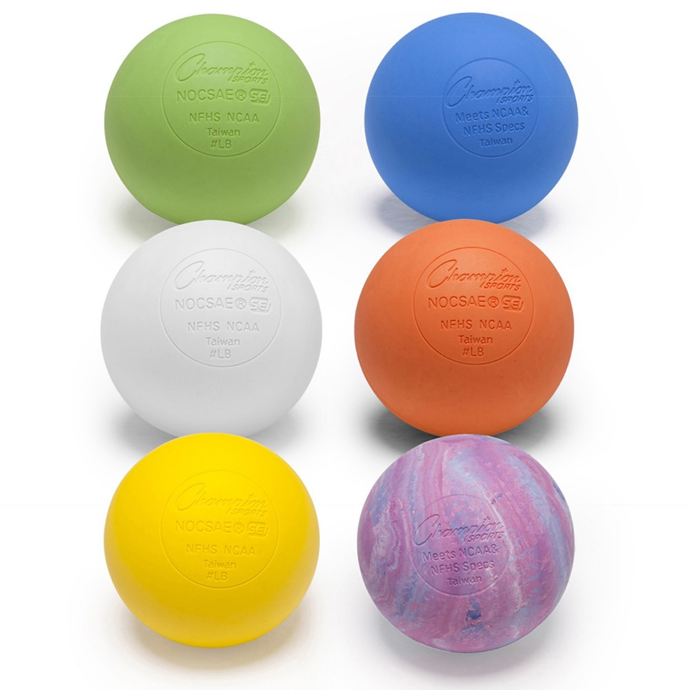CHSLBSET - Lacrosse Ball Set Of 6 Official Sz Meets Ncaa And Nfhs in Balls