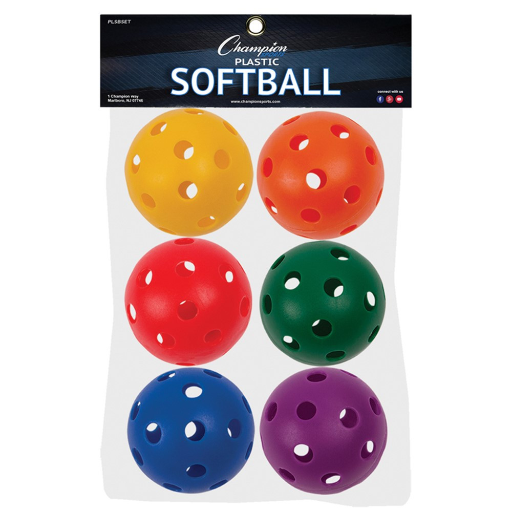 CHSPLSBSET - Plastic Balls Softball Size 6 Set in Balls