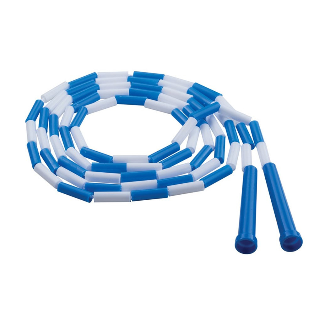 Plastic Segmented Jump Rope, Blue/White, 9' - CHSPR9, Champion Sports