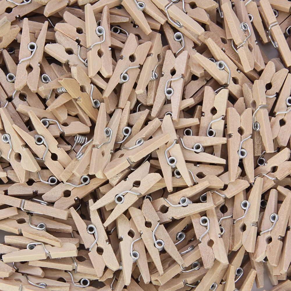 Mini Spring Clothespins, Natural, 1, 250 Pieces - CK-367201