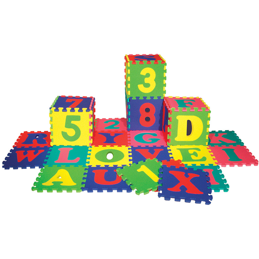 CK-4390 - Wonderfoam Letters & Numbers Puzzle Mat Set 72 Pieces in Foam