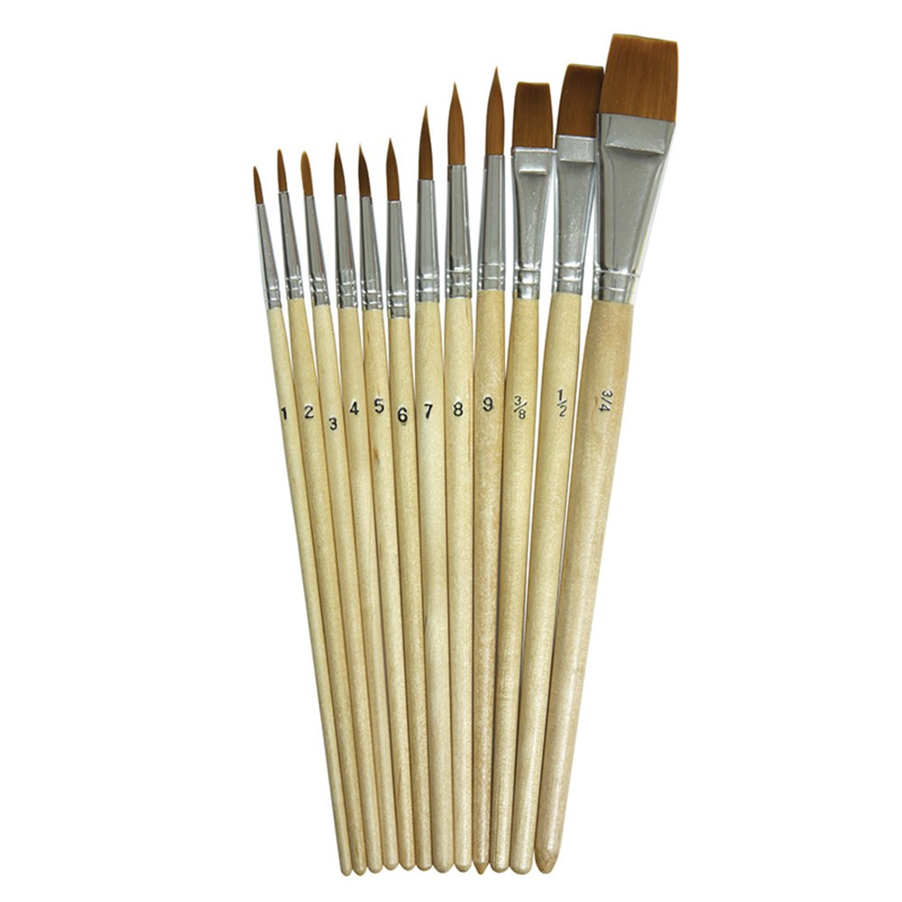 CK-5136 - Watercolor Brushes 12Pk Assorted Sizes in Paint Brushes