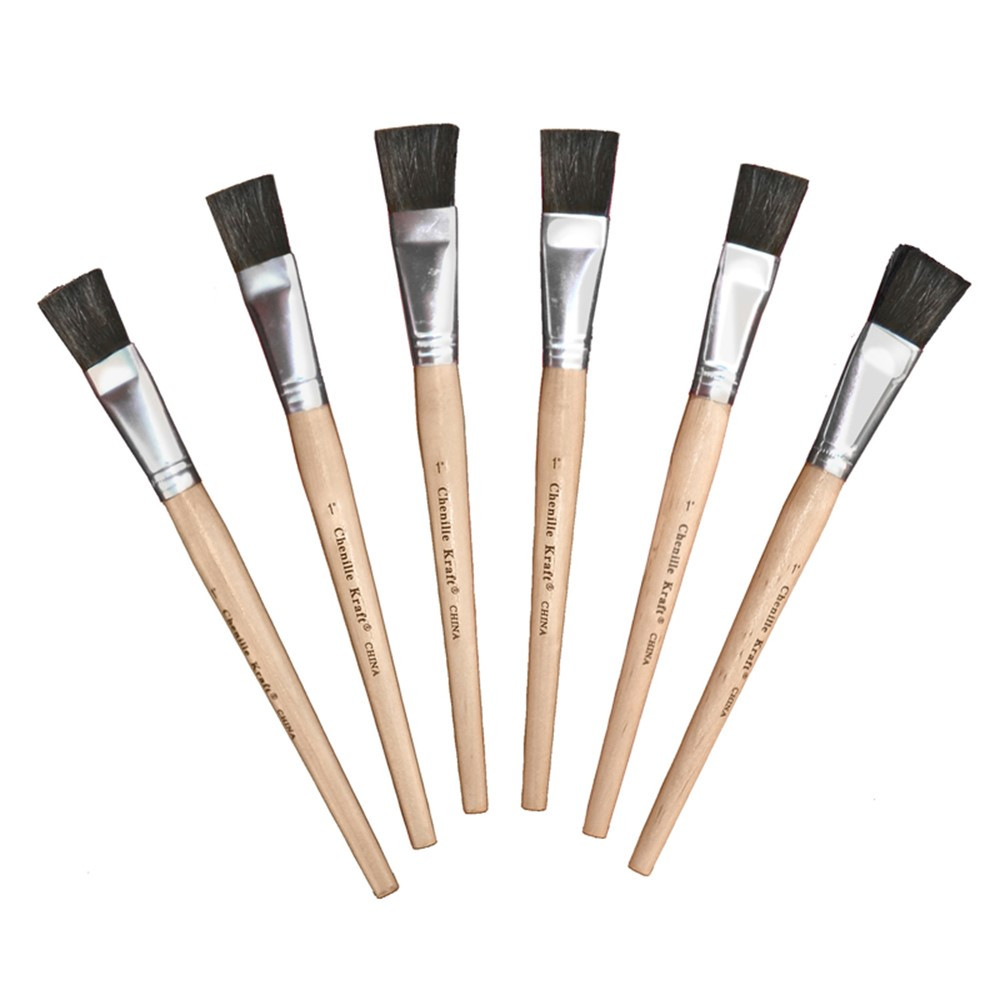 CK-5943 - Stubby Easel Brushes 1 Wide 6-Set 1 Set Of 6 in Paint Brushes