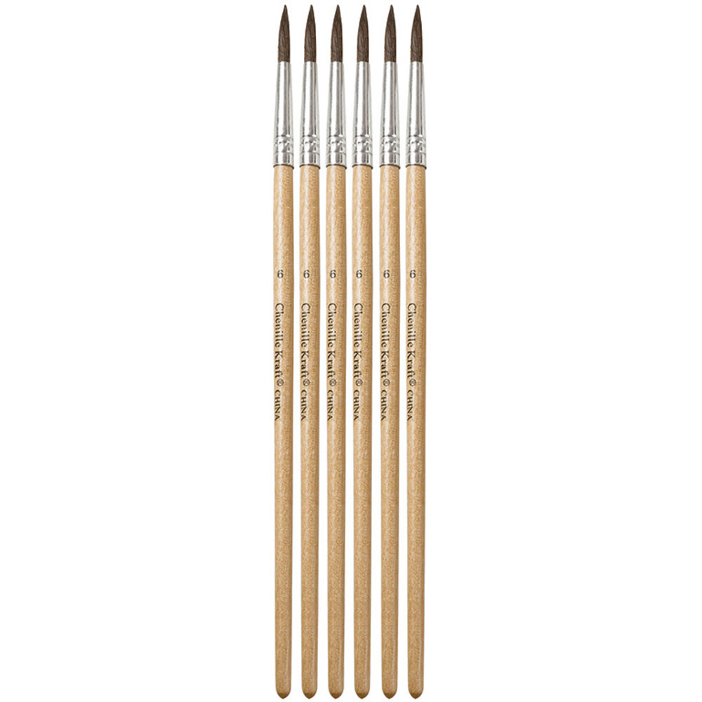 CK-5947 - Tapered Water Color Brush 6-Set 11/16 Long Size 6 in Paint Brushes