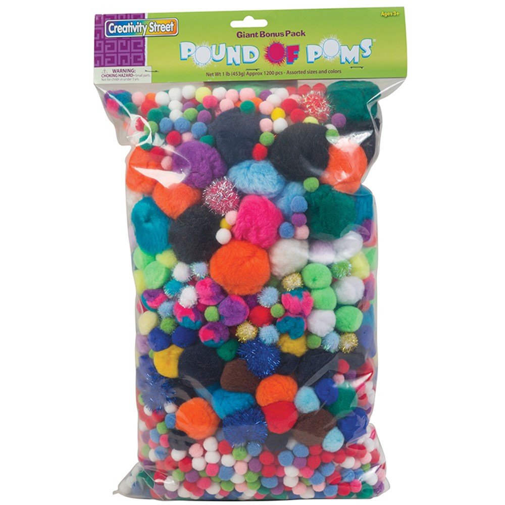 Pom-Poms For Crafts Assorted Colors & SIzes Horse Equine Christmas