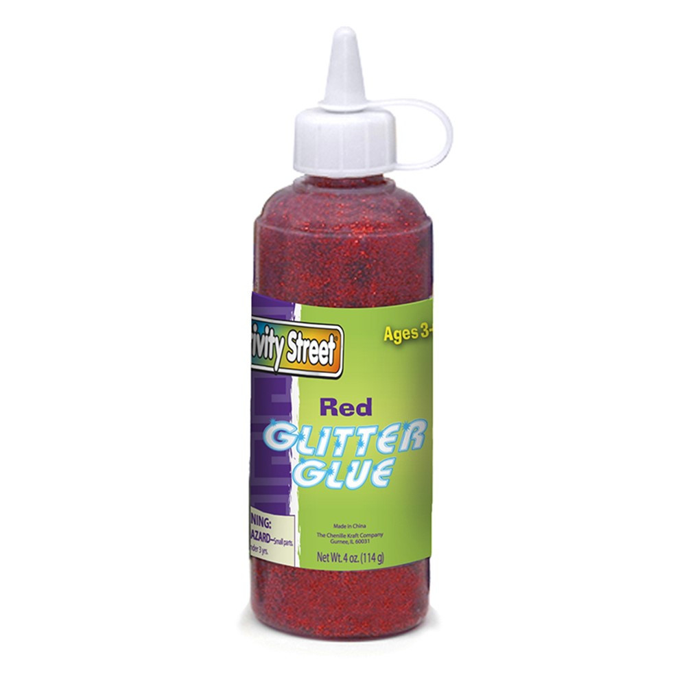 CK-8531 - Glitter Glue Red 4 Oz in Glitter