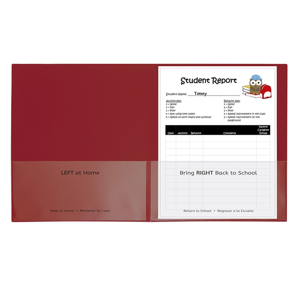 Classroom Connector School-To-Home Folders, Red, Box of 25 - CLI32004 | C-Line Products Inc | Folders