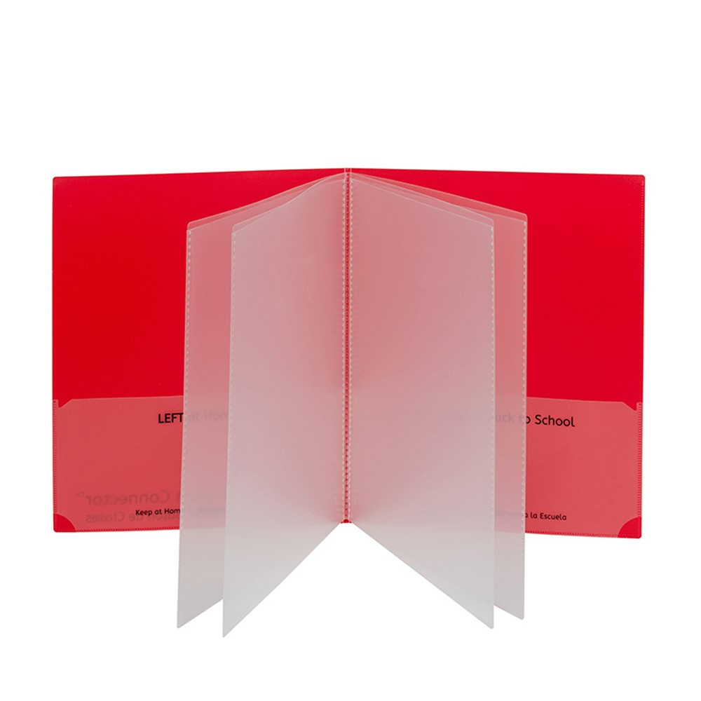 Classroom Connector Multi-Pocket Folders, Red, Box of 15 - CLI32304 | C-Line Products Inc | Folders