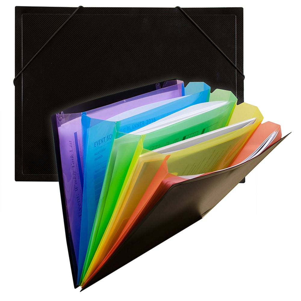 CLI59011 - Rainbow Document Sorter Black/Multi in Storage