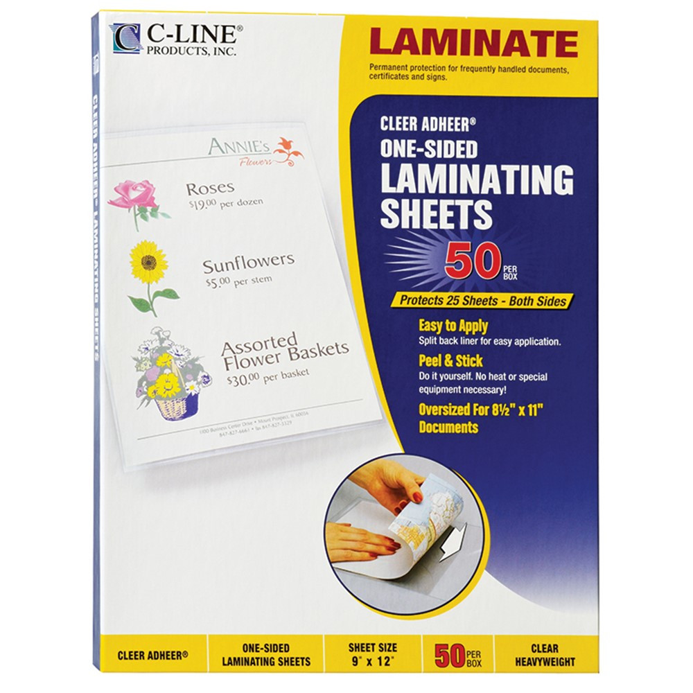 CLI65001 - C Line Cleer Adheer 50Box Laminating Sheets in Laminating Film
