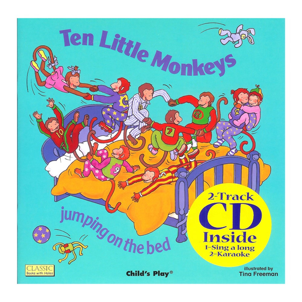 CPY9781904550679 - Ten Little Monkeys 8X8 Book With Cd in Books W/cd