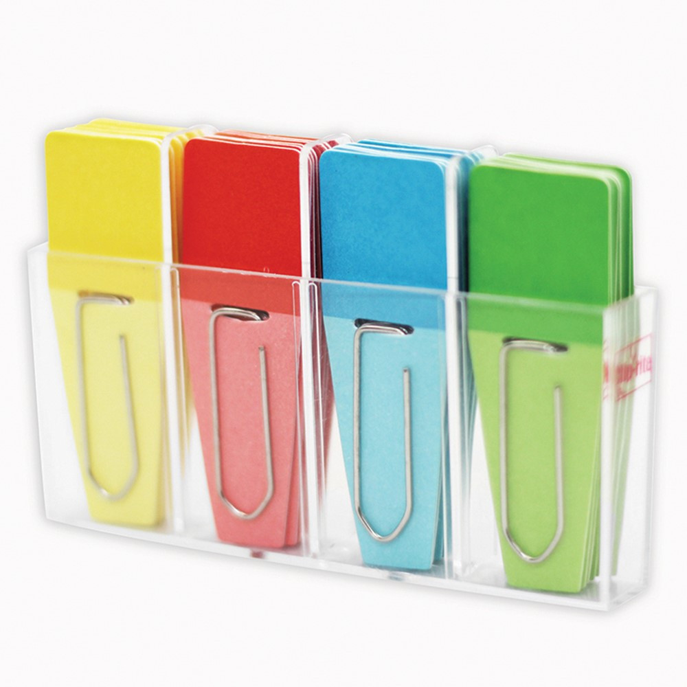 CRT127 - Solid Clip Flags 24Pk Red Blue Yellow Green in Clips