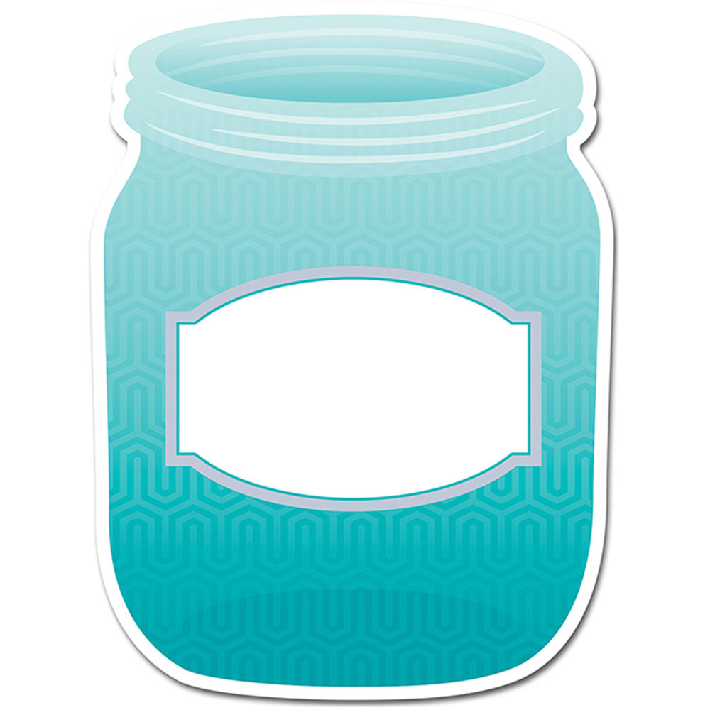 CTP0657 - Turquoise Mason Jar 10In Designer Cut Outs - Paint in Accents