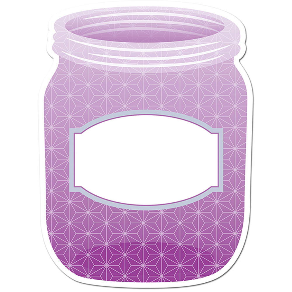CTP0659 - Purple Mason Jar 10In Designer Cut Outs - Paint in Accents