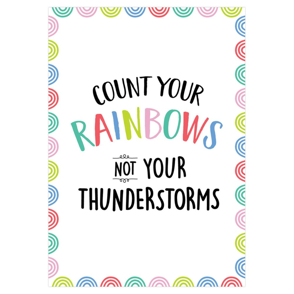 Count your rainbows... Rainbow Doodles Inspire U Poster - CTP10436 | Creative Teaching Press | Motivational