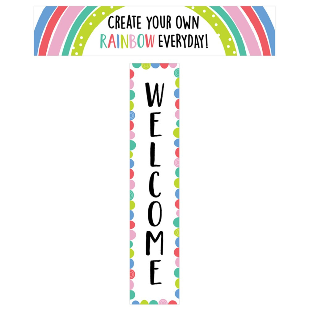 Rainbow Doodles Welcome Banner - CTP10439 | Creative Teaching Press | Banners