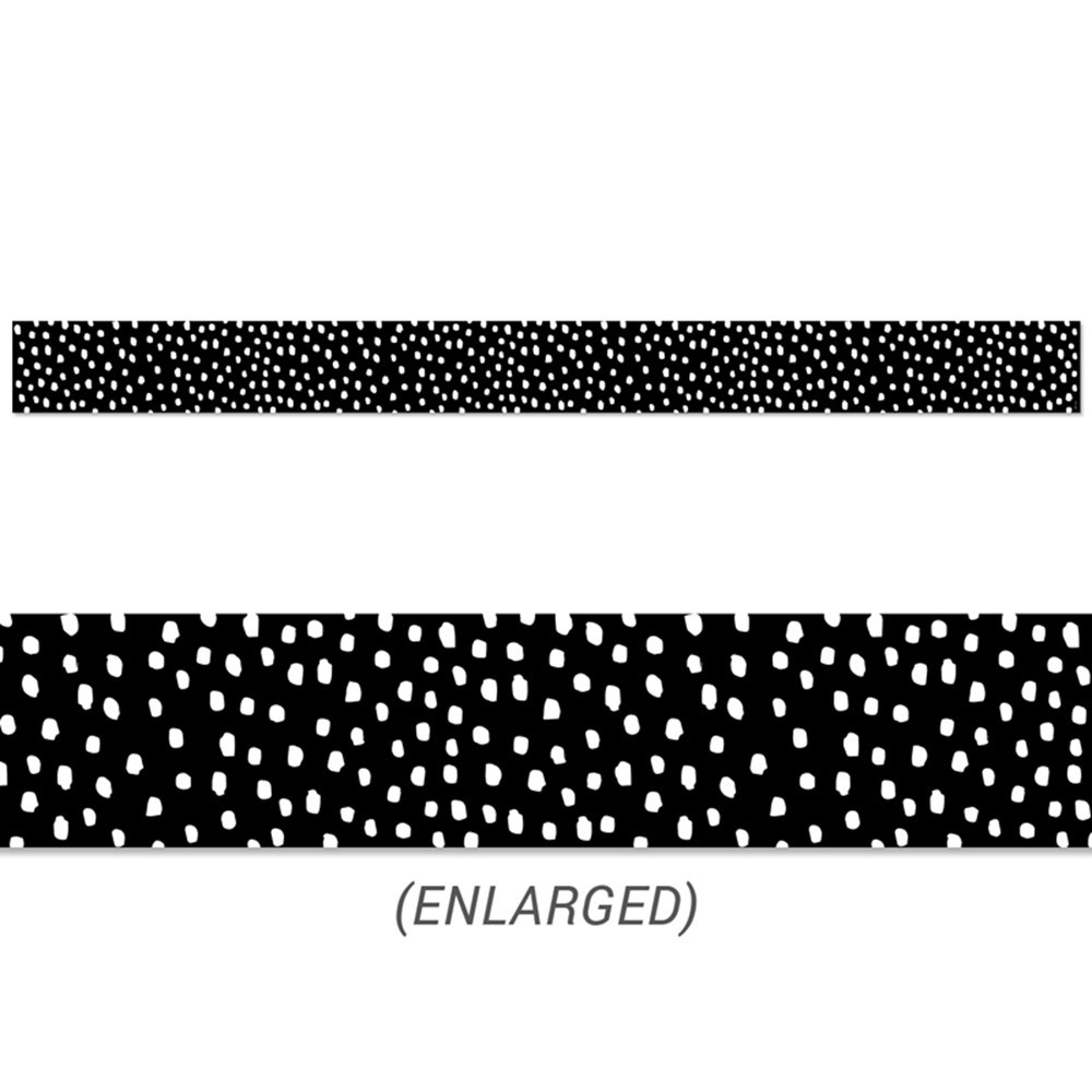 Messy Dots on Black EZ Border, 48 Feet - CTP10452 | Creative Teaching Press | Border/Trimmer