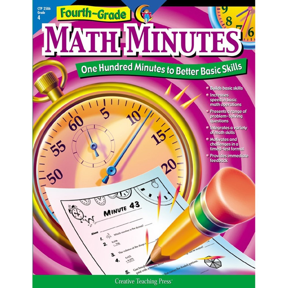Fourth Grade Math Minutes Book Ctp2586 Creative Teaching Press