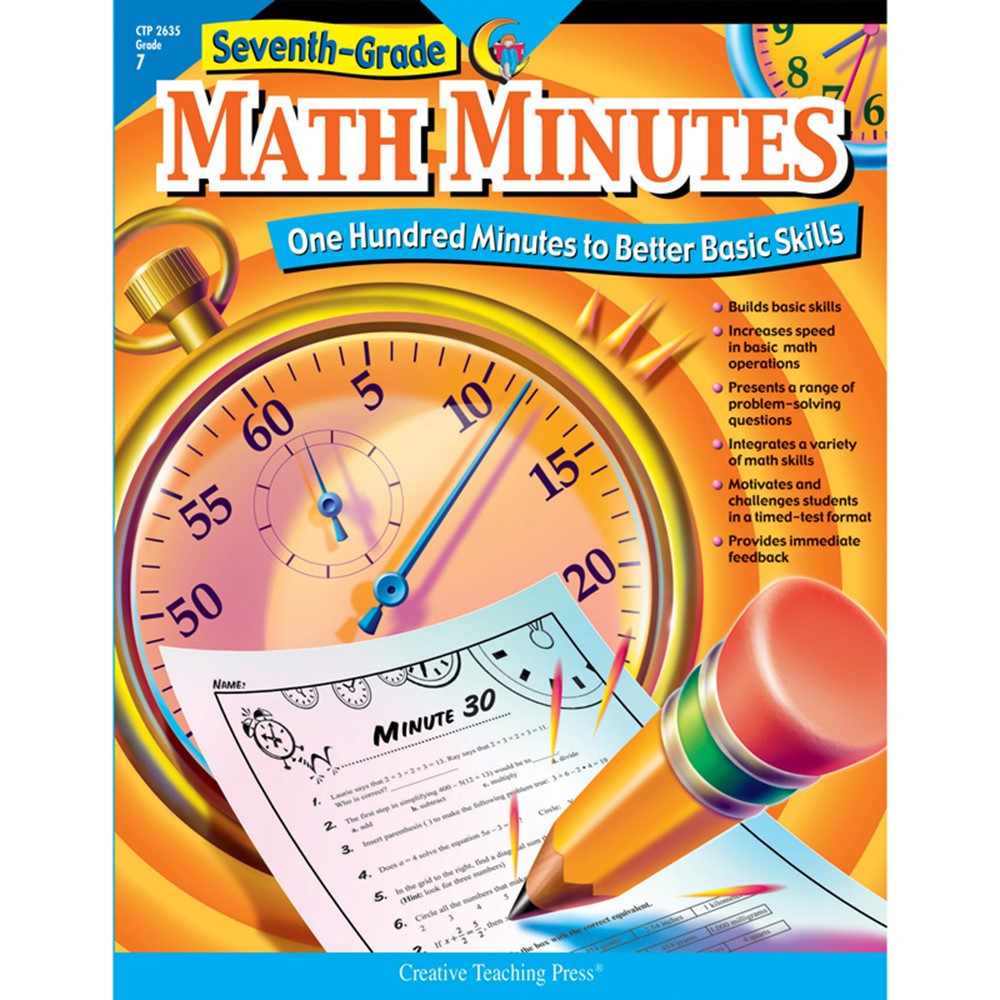 CTP2635 - Seventh-Gr Math Minutes in Activity Books