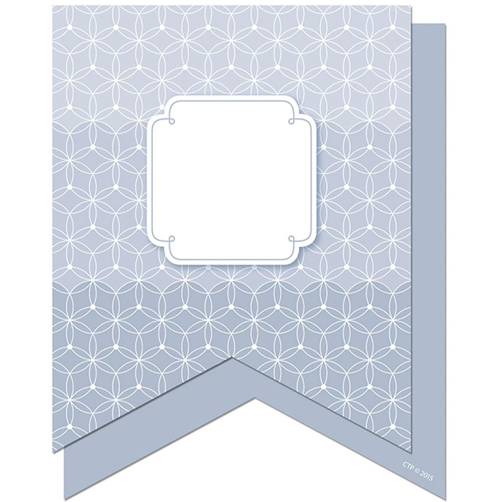 CTP6500 - Slate Gray Pennants 6In Designer Cut Outs - Paint in Accents