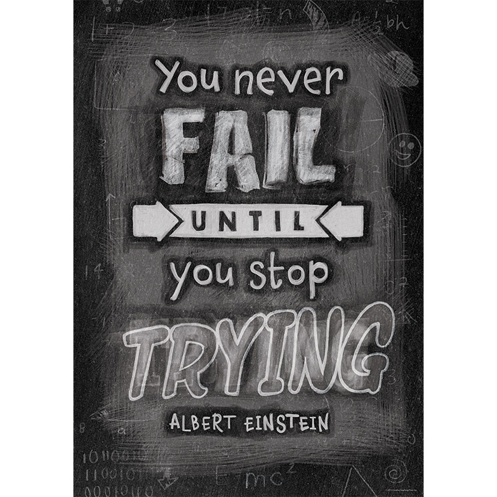 CTP6699 - You Will Never Fail Until Poster in Motivational